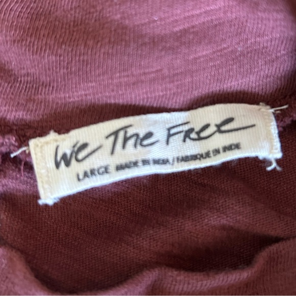 FREE PEOPLE WE THE FREE HOOKED ON YOU CUFF BLOUSE TOP, size large - Picture 4 of 5